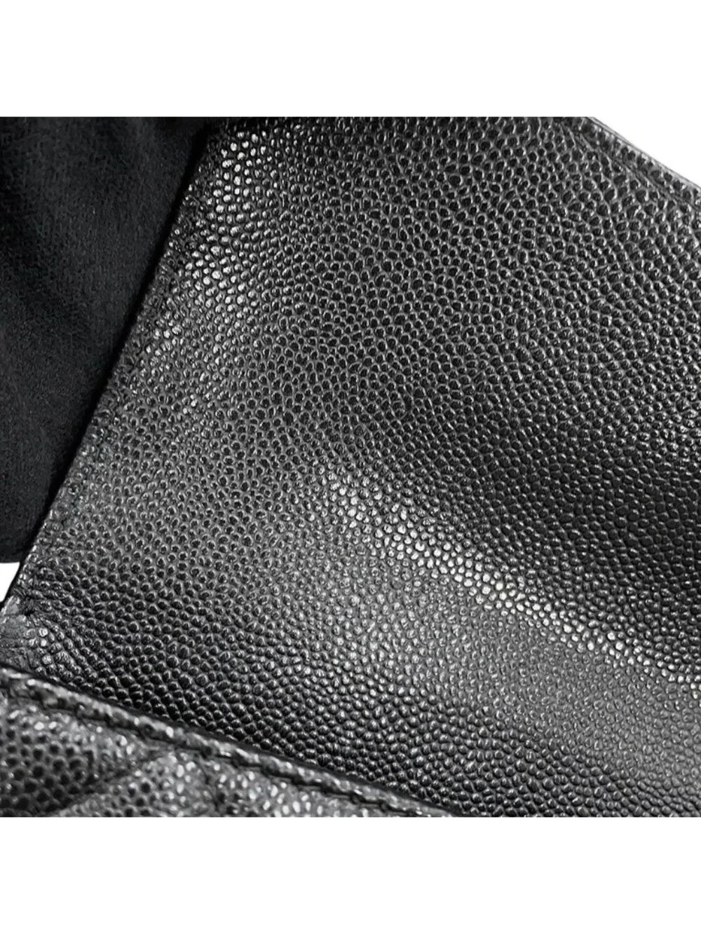 Chanel Belt Bag CC Logo Quilted Chain Caviar Leather Black
